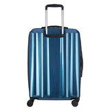 Delsey Luggage Devan 25" Checked Luggage, Hard Case Expandable Suitcase (Blue)