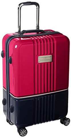 Tommy Hilfiger Duo Chrome 24" Spinner, Luggage, Pink/Navy