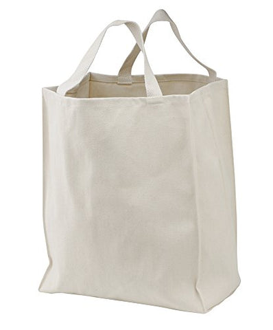 Port & Company - Reusable Grocery Tote Bag,One Size,Natural