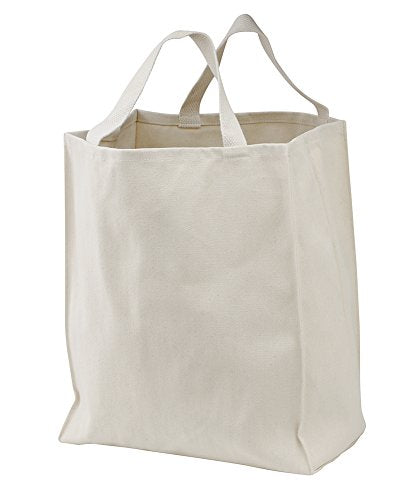Port & Company - Reusable Grocery Tote Bag,One Size,Natural