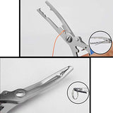 LIZHOUMIL Stainless Steel Fishing Gripper Lure Pliers Multifunction Fish Line Cutter Fishing Tools ht1002-1 Blue + Steel Wire Drop Rope + Nylon Bag