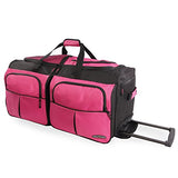 Pacific Coast Signature 30" Large Rolling Duffel Bag, Pink