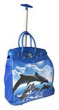 Trendy Flyer Computer/Laptop Rolling Bag 2 Wheel Case Fish / Dolphin
