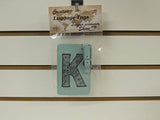 Luggage Tag Initial-Engineered Leather,Individual Letters-Personalized Luggage Tags (K)