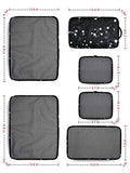 JJ POWER Travel Packing Cubes 6 Set with Bonus Shoe Bag (Starry)