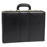 McKlein, V Series, DALEY, Top Grain Cowhide Leather, Leather 3.5" Attaché Briefcase, Black (80435)