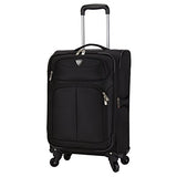 Travelers Club Luggage Hartford 6-Piece Softside Luggage Set, Black