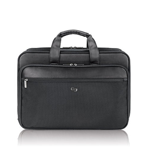 Solo Paramount 16 Inch Laptop Briefcase With Smart Strap, Black