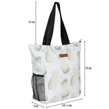 Dapper&Doll Pineapple Beach & Tote Bag Gifts for Women - Waterproof Zipper Top for Boat, Pool, Work - Gift for Women and Nurses