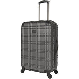 Ben Sherman Nottingham 24” Lightweight Embossed Pap 4-Wheel Upright Luggage, Charcoal
