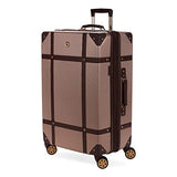 SwissGear 7739 Trunk, Hardside Spinner Luggage (Blush, Checked-Large 26-Inch)