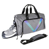 Sports Gym Bag with Shoe Compartment, Waterproof Weekender Bag Overnight Duffle Bag for Mens or