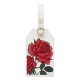 C.R. Gibson White and Red Rose Luggage Tag, 2.5'' W x 4.5'' H