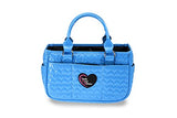 Tga Glossy Bright Blue Heart Ice Skating Bag Tennis Gym And Ballet Girls Athletic Bag