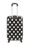 Rockland Luggage 20 Inch Carry On, Black Dot, Medium