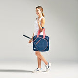 Ame & Lulu Navy/Pink Sweet Shot Tennis Tote