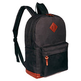 Youngerbaby Pu Leather Bottom 14" Men Women Laptop Backpack Lightweight Portable Daypack For School