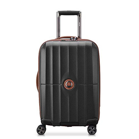 DELSEY Paris St. Tropez Hardside Expandable Luggage with Spinner Wheels, Black, Checked-Large 28 Inch