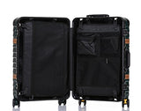 Lightweight Aluminum Frame Hardside Fashion Luggage with Detachable Spinner Wheels 28 Inch Black