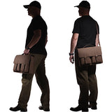 Banuce Mens Faux Leather Briefcase Pu Business Tote Flapover 13 inch Laptop Messenger Satchel Bag