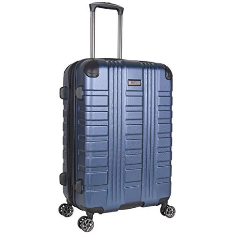 Kenneth Cole Reaction Scott's Corner 24" Lightweight Hardside Expandable 8-Wheel Spinner Checked Suitcase with TSA Lock, Navy