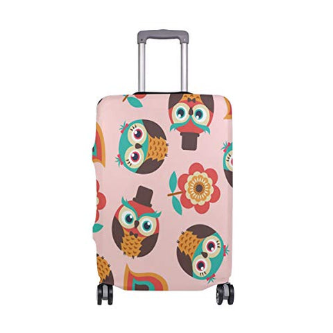 GIOVANIOR Cartoon Owls Luggage Cover Suitcase Protector Carry On Covers