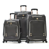 Olympia Luggage Skyhawk 3 Piece Luggage Set,Black,