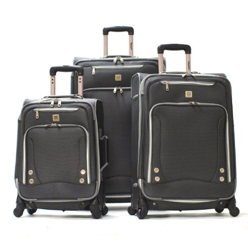 Olympia Luggage Skyhawk 3 Piece Luggage Set,Black,