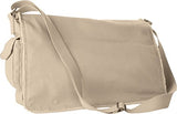 Zuzify Raw-Edge Enzyme-Washed Messenger Bag. Vl1089 Os Putty