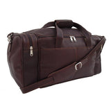 Piel Leather Small Duffel Bag, Chocolate, One Size