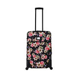 World Traveler Flower Bloom 4-Piece Rolling Expandable Spinner Luggage Set, Floral