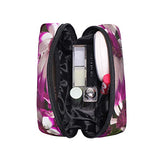 Toiletry Bag Beautiful Purple Flowers Womens Beauty Makeup Case Brush Cosmetic Organizer