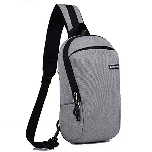 CLEVER BEES Outdoor Lightweight Cross Body Sling Pack (Grey)
