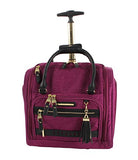 Steve Madden Luggage Wheeled Suitcase Under Seat Bag (Peek-A-Boo Purple)