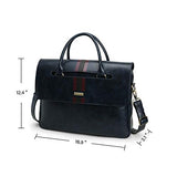 ECOSUSI Men's Briefcase 15.6 inch Laptop Bag PU Leather Computer Messenger Shoulder Bag with