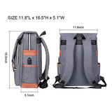 Modoker Fashion Laptop Rucksack Backpack Teens Backpack for Girls Boys with USB Charging Port, Vintage Bookbag, Grey 001