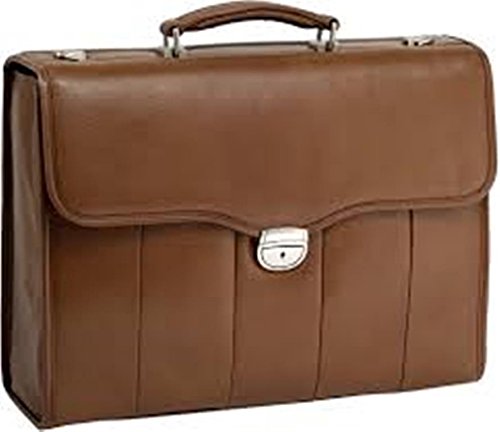 McKlein, I Series, North Park, Full Grain Cashmere Napa Leather, 15" Leather Executive Laptop Briefcase, Brown (46554)