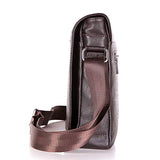 Men Laptop Computer Messenger Bag， Soft Leather Briefcase Shoulder Crossbody Bag