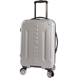 Perry Ellis Delancy Ii 21" Hardside Carry-On Spinner Luggage, Silver