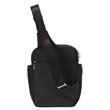 Baggallini Messenger Sling Organizer Shoulder Backpack Bag w Key Chain (Black/MES160)