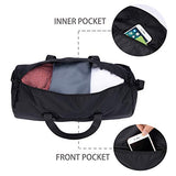 Vorspack Small Duffel Bag 20 Inches Foldable Gym Bag for Men Women Duffle Bag Lightweight with Inner Pocket for Travel Sports - Black