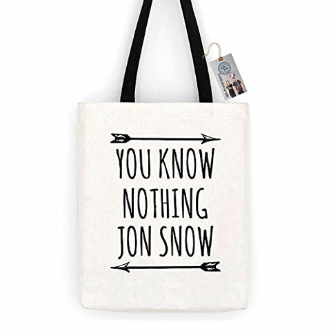 Games Of Throne You Know Nothing Cotton Canvas Tote Bag Day Trip Bag Carry All