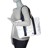 Sailor Bags Sailcloth Tote Bag (White/Red Straps, Medium)