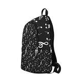 Seamless Pattern from Set of Musical Notes and TRE Casual Daypack Travel Bag College School Backpack for Mens and Women