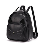 Diomo Mini Women Backpacks Cute Cat Kids Girls Daypack Rucksack Small Bags (Mini, Black)