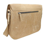 Vagabond Traveler 15" Cowhide Leather Stylish Casual Messenger Bag L59. Distress