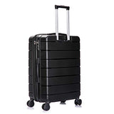 DUKAP Definity Lightweight Hardside Spinner 24'' inches Luggage Black