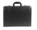 Mancini 4" Leather Expandable Attache Case - Black