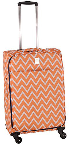 Jenni Chan Aria Madison 25 Inch Spinner Luggage, Orange, One Size