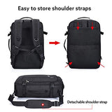 G4Free Carry On Travel Backpack 40L Flight Approved Fits 19" Water Resistant Backpack Black